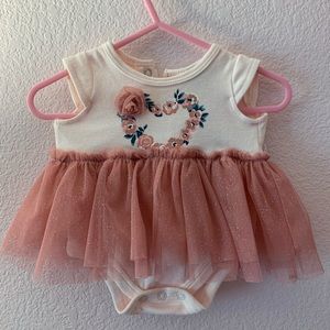 Nicole Miller Pink Ruffle Onesie